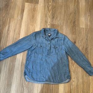 Lands' End Blue Tunic Top